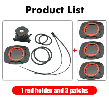 Adjustable Motorcycle Safety Lock Bike Phone Holder - Universal Mountain Bike Handlebar Mount Bracket for All Phones - 1 Set Red 3 Patchs - sky-cover