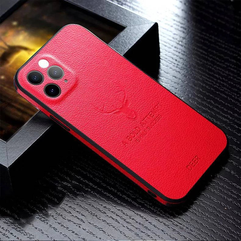 Shockproof case with Camera Lens Protection Deer Pattern Back Cover - for iphone 13 mini / Red - sky-cover