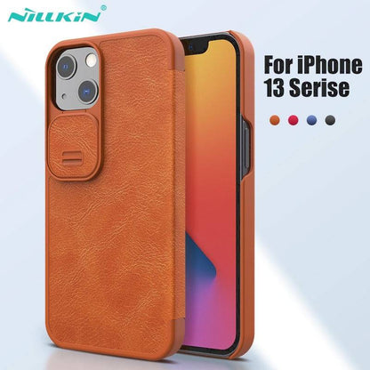 New Sliding Flip Cover Desing For iPhone 13 Pro Max Nillkin Qin - sky-cover