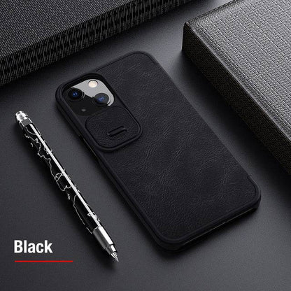 New Sliding Flip Cover Desing For iPhone 13 Pro Max Nillkin Qin - For iPhone 13 Pro / black - sky-cover