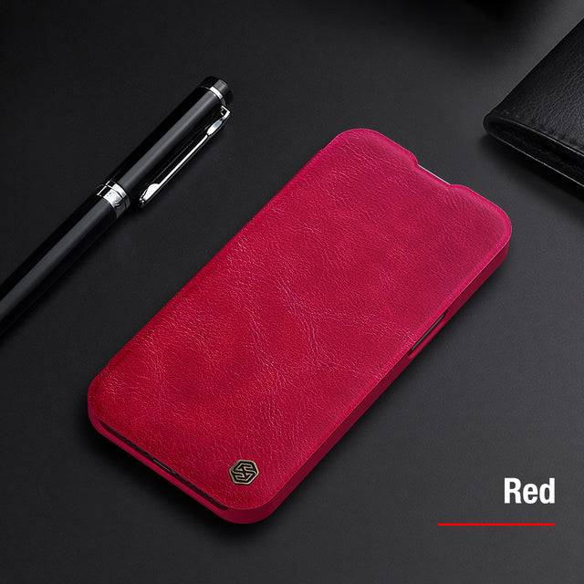 New Sliding Flip Cover Desing For iPhone 13 Pro Max Nillkin Qin - For iPhone 13 / Red - sky-cover