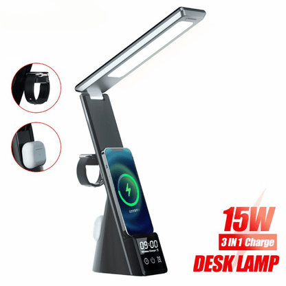 LED Desk Lamp with Wireless Charger 3 in 1 Fast Charging Station - sky-cover