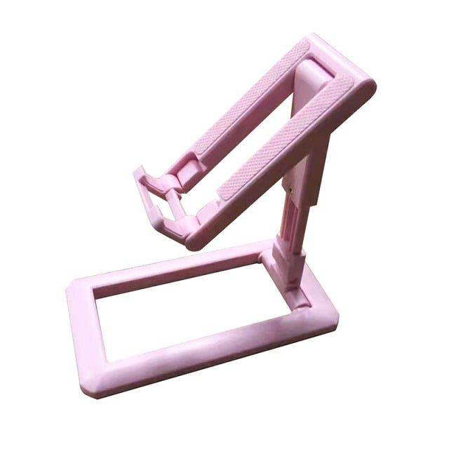 mobile phone tablet stand Folding Multi-Angle Compatible with All Phone Models - Pink - sky-cover
