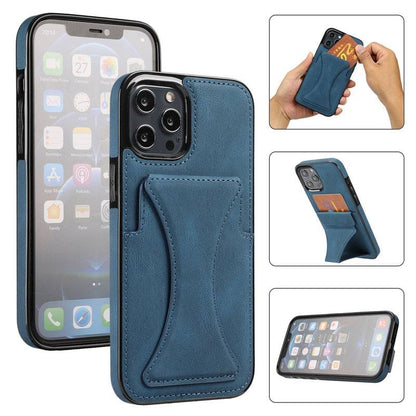 Luxury Leather Card Wallet Holder Phone Cover for all iphone - sky-cover
