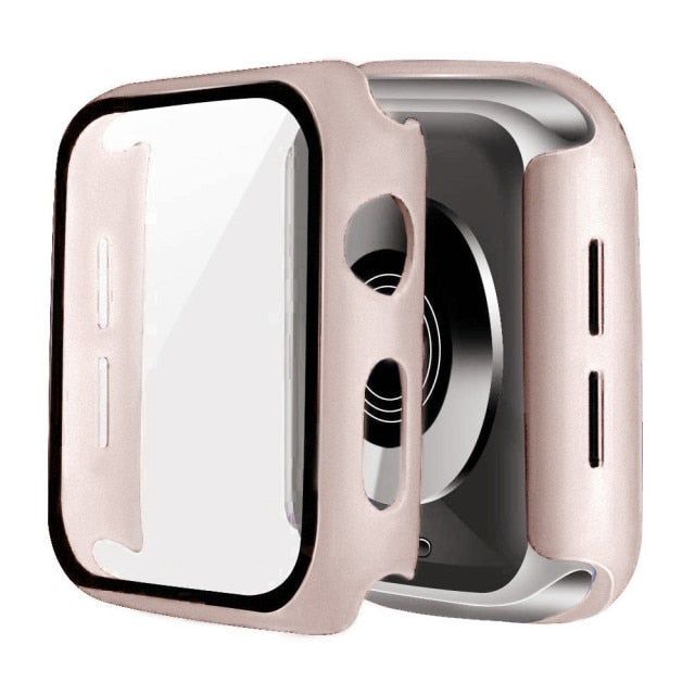Cover the Side and edges Dumper Tempered Glass Watch cases - Rose gold / Series456 SE 44MM - sky-cover