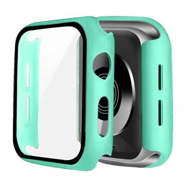 Cover the Side and edges Dumper Tempered Glass Watch cases - light green / Series456 SE 44MM - sky-cover