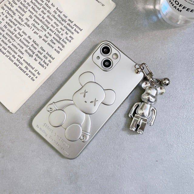 3D Rabbit Phone Cover Smiley Face Phone Case - iPhone 13 Pro Max / Gray - sky-cover