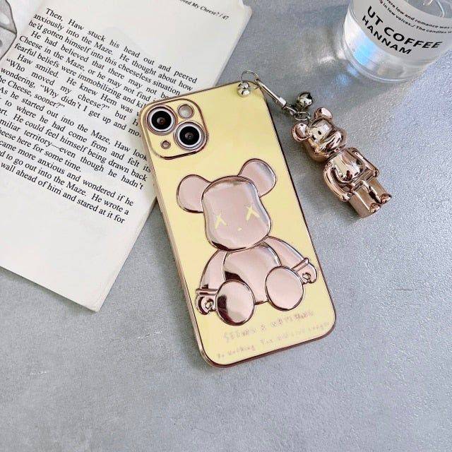 3D Rabbit Phone Cover Smiley Face Phone Case - iPhone 13 Pro / Yellow - sky-cover