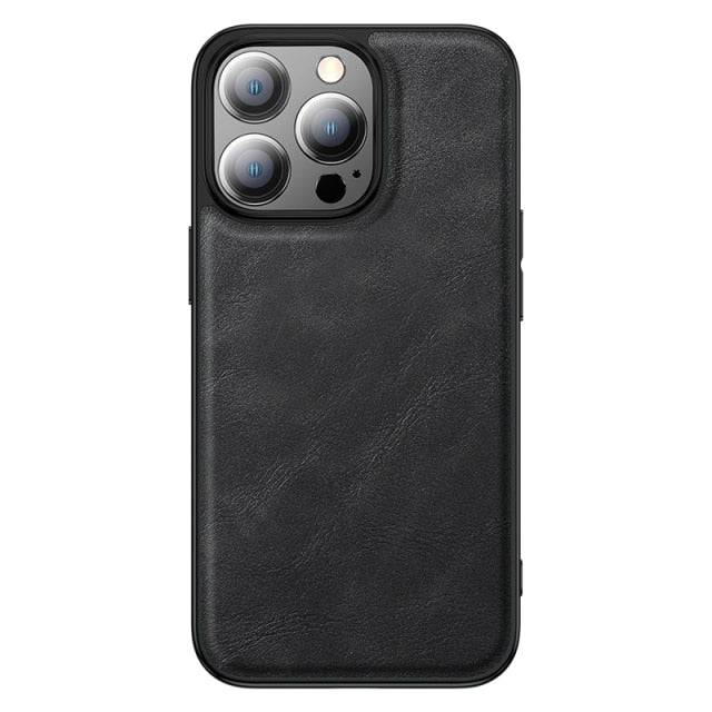 Luxury Shockproof Bumper Leather Phone Cover For iPhone Series - Black / For iPhone 13 - sky-cover
