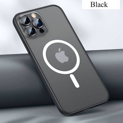 Cover compatible with wireless charging Magsafe and plus lens protection - black / for iPhone 13 Pro - sky-cover