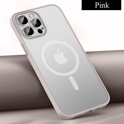 Cover compatible with wireless charging Magsafe and plus lens protection - Pink / for iPhone 13 Pro - sky-cover