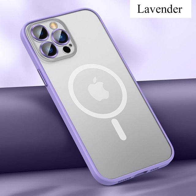 Cover compatible with wireless charging Magsafe and plus lens protection - Lavender / for iPhone 13 Pro - sky-cover