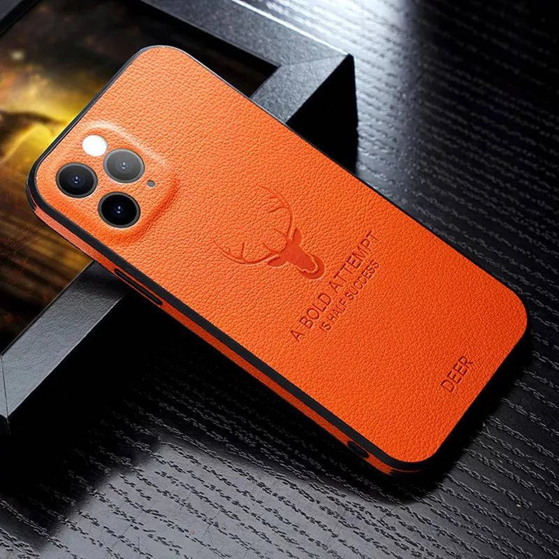 Shockproof case with Camera Lens Protection Deer Pattern Back Cover - for iphone 13 mini / Orange - sky-cover